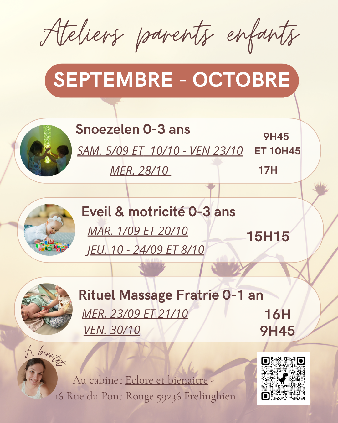 ateliers parents enfants - snoezelen - eveil & yoga - yoga enfant - parentalité - massage fratrie - atelier fratrie - massage bébé